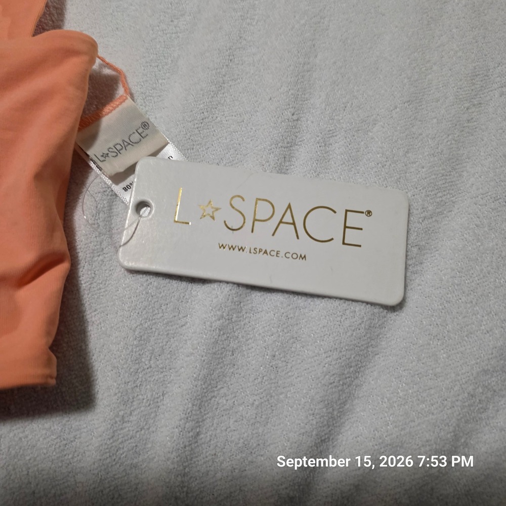 L*Space Parker Bikini Top Tangy Orange Wrap Front Swim XS B09BVCRYWP - Picture 3 of 4